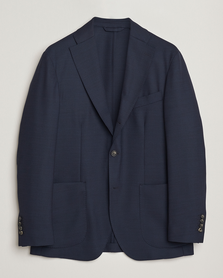 Herren |  | Eton | Wool Lana Tech Soft Blazer Navy Blue