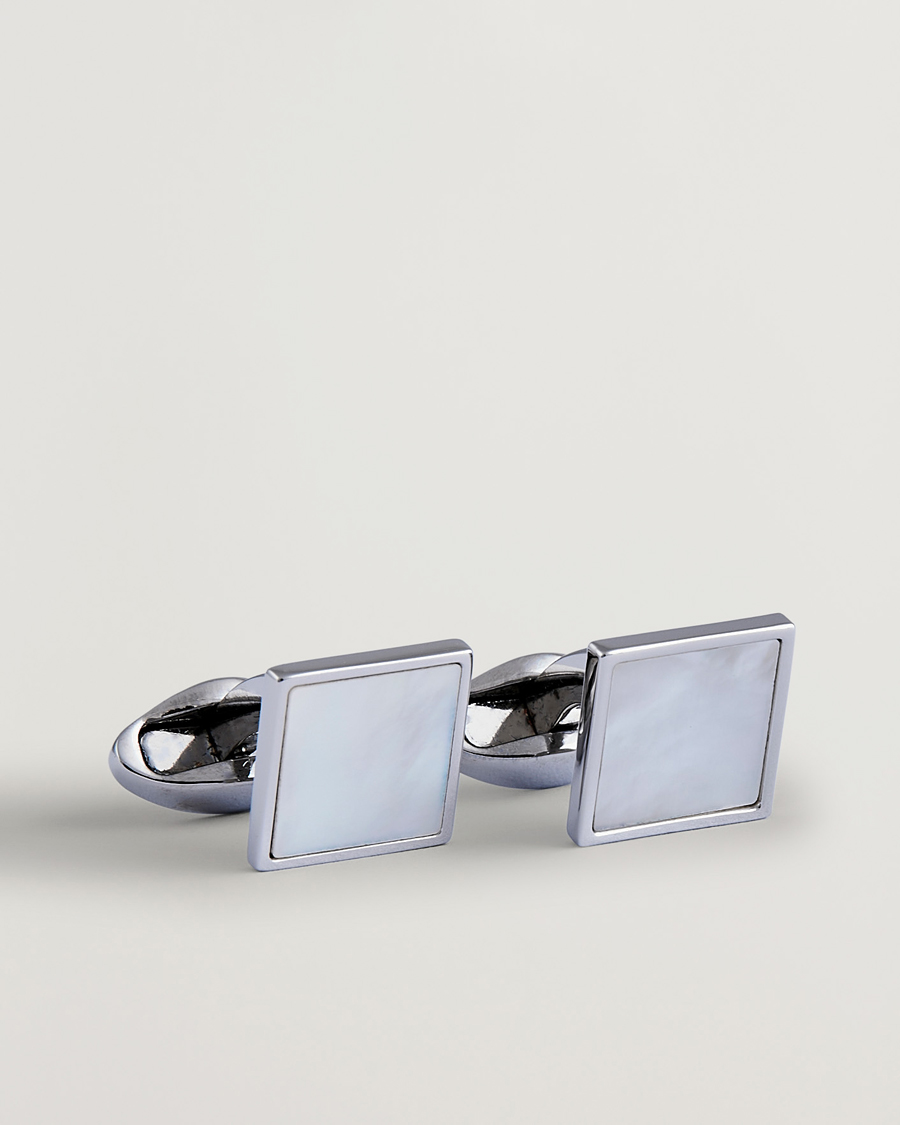 Herren | Manschettenknöpfe | Eton | Mother of Pearl Cufflink White