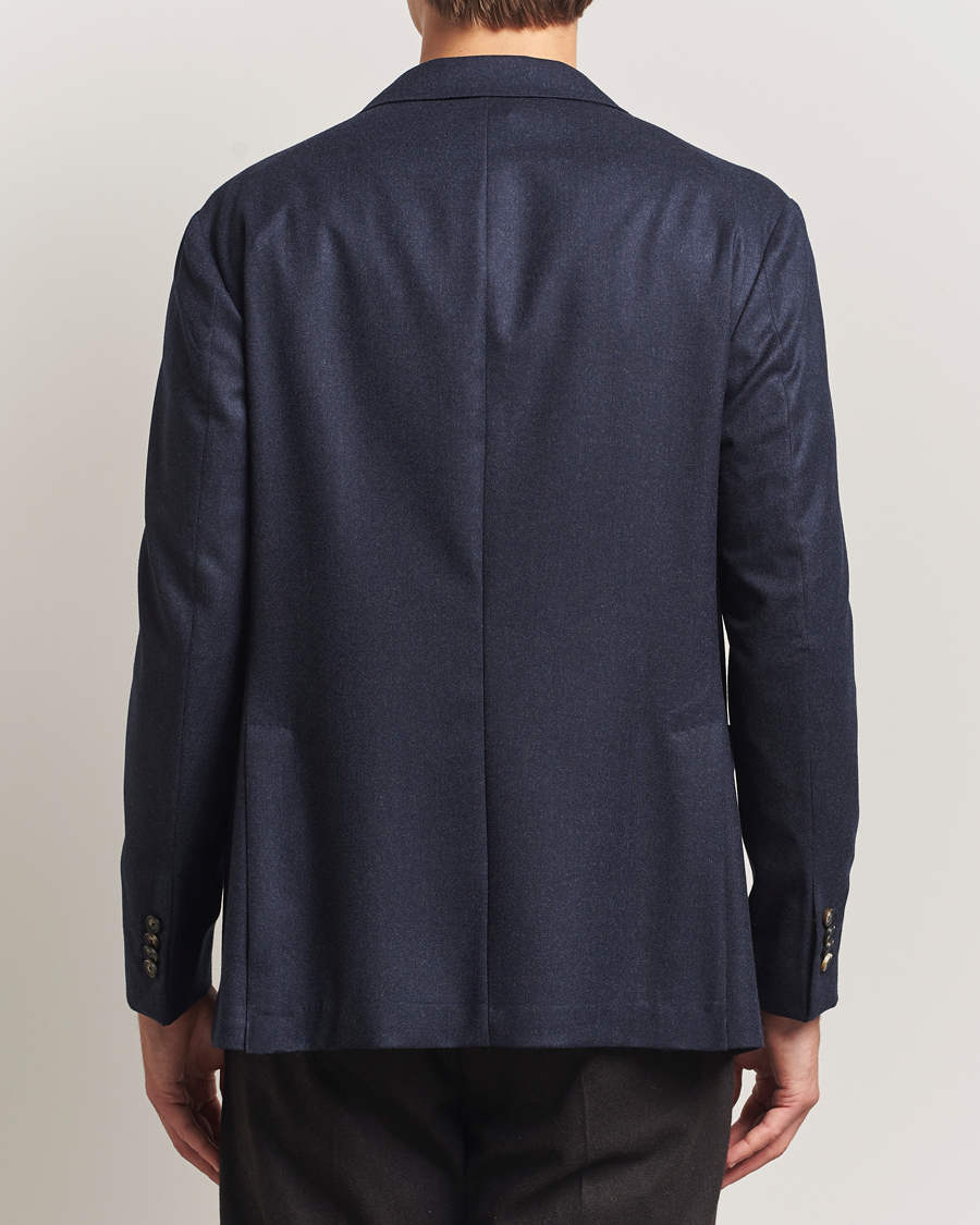 Herren | Sakkos | Eton | Wool Flannel Patch Pocket Blazer Navy