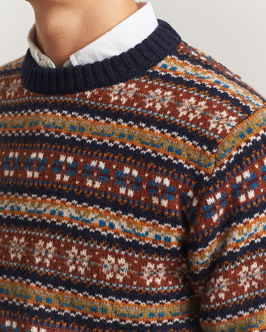 Herren | Pullover | Eton | Wool Knitted Fair Isle Sweater Multi