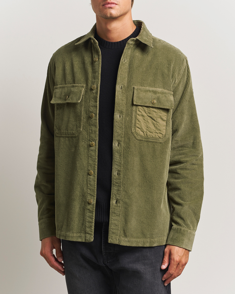Herren | Hemden | Belstaff | Fallgate Cord Overshirt True Olive