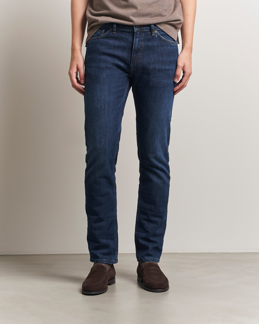Herren | Jeans | Gant | Regular Fit Jeans Dark Blue Worn In