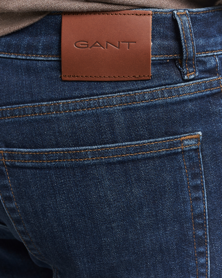 Herren | Jeans | Gant | Regular Fit Jeans Dark Blue Worn In