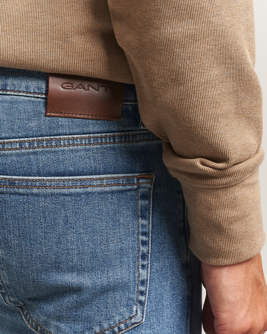 Herren | Jeans | GANT | Regular Fit Jeans Mid Blue Worn In