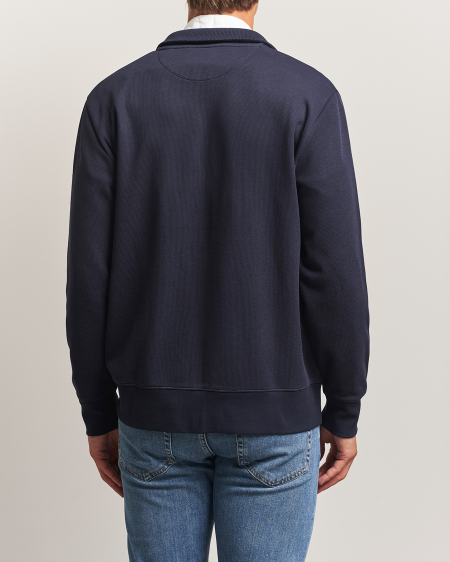Herren | Pullover | GANT | Sacker Rib Full Zip Evening Blue