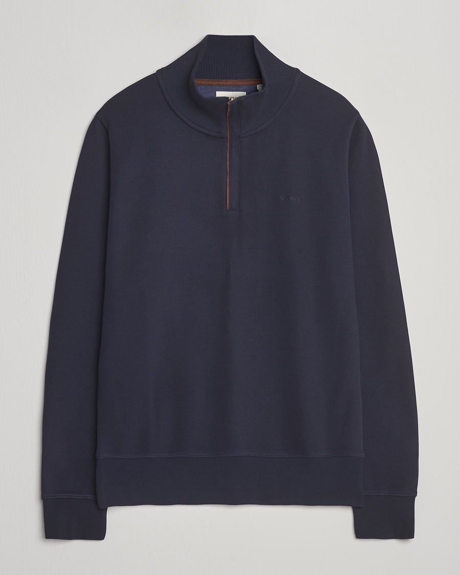 Herren | Pullover | GANT | Sacker Rib Half Zip Evening Blue