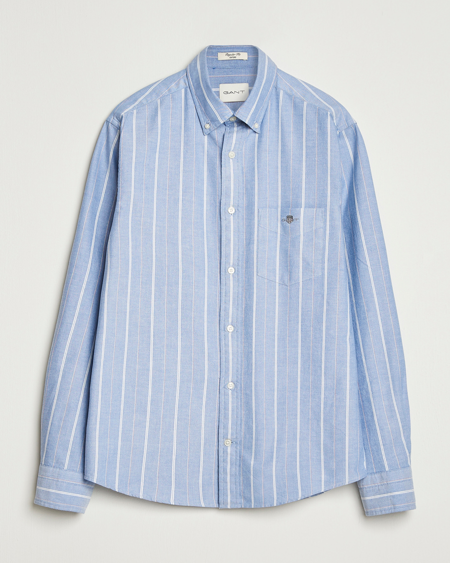 Herren | Hemden | GANT | Regular Fit Classic Striped Oxford Shirt Rich Blue