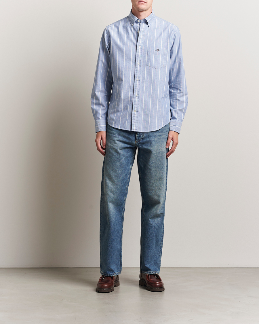 Herren | Hemden | GANT | Regular Fit Classic Striped Oxford Shirt Rich Blue