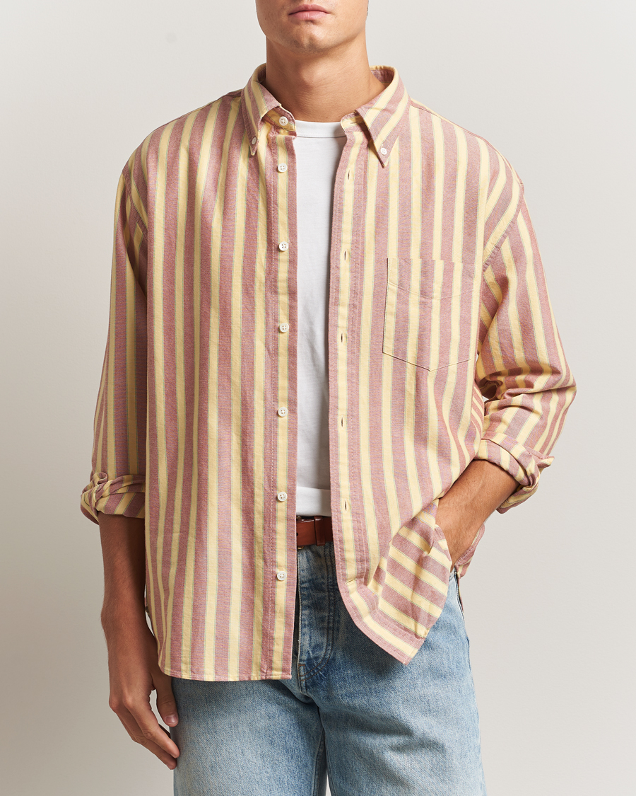 Herren | Hemden | Gant | Relaxed Fit Striped Heritage Oxford Shirt Modern Rust