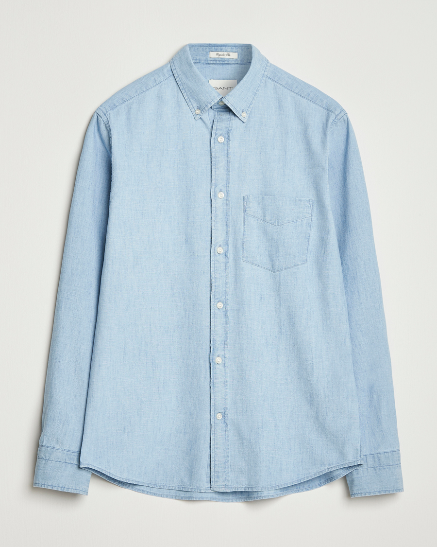 Herren | Hemden | GANT | Regular Fit Chambray Shirt Light Blue