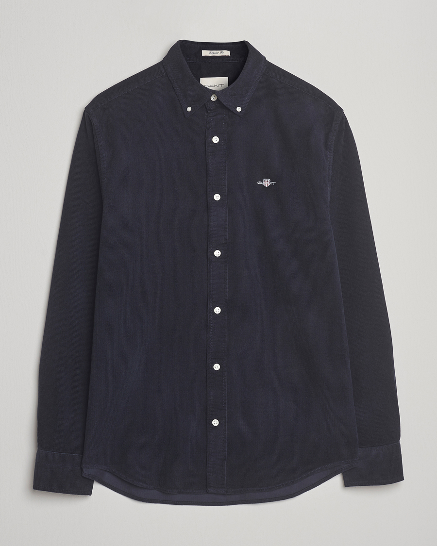 Herren | Hemden | Gant | Regular Fit Corduroy Shirt Evening Blue
