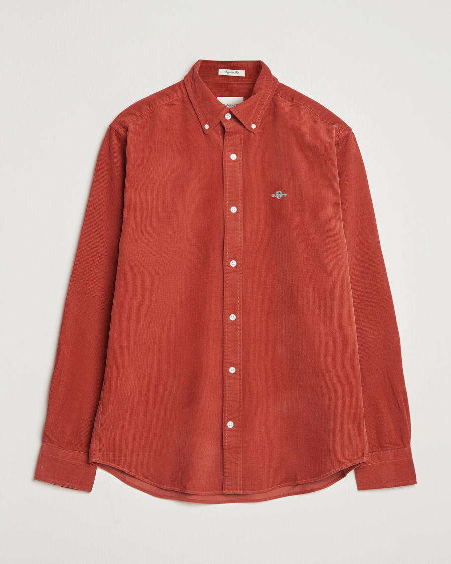 Herren | Hemden | Gant | Regular Fit Corduroy Shirt Modern Rust