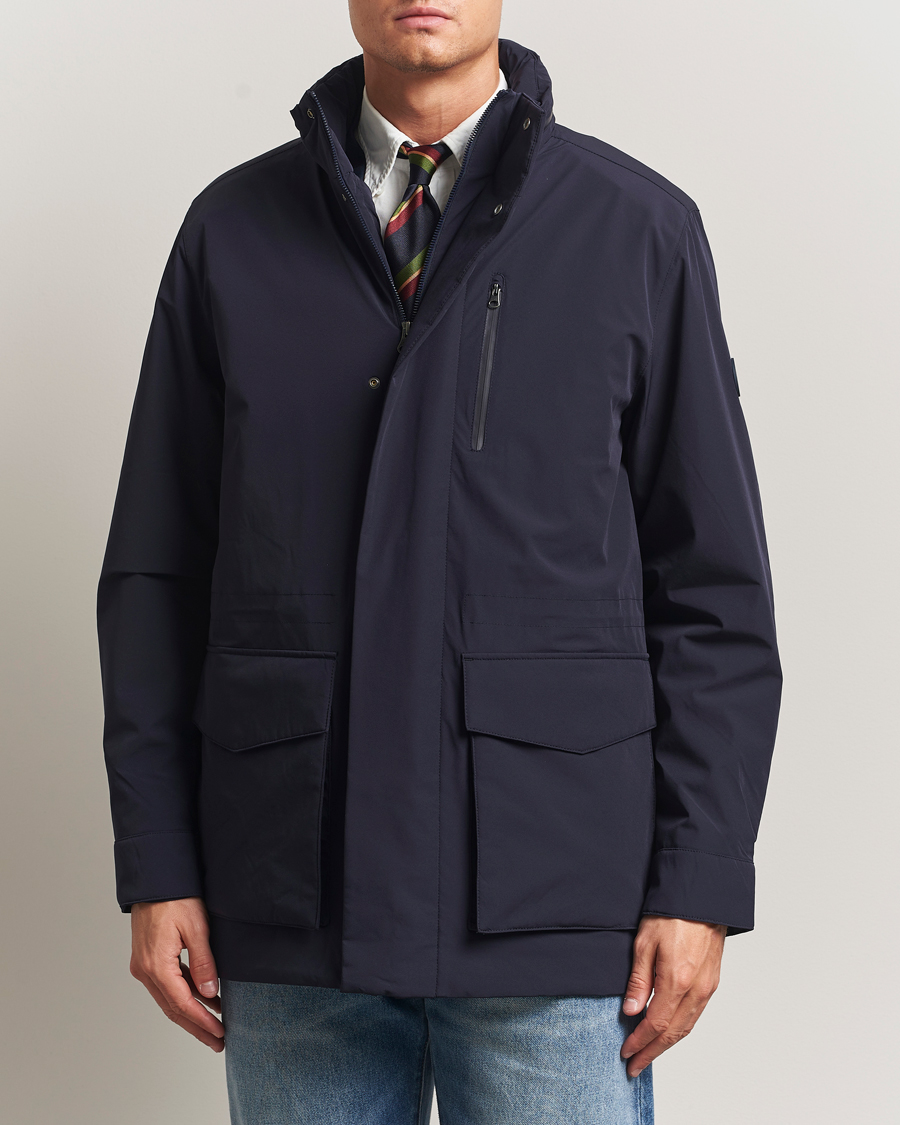 Herren | Jacken | Gant | Double Mid Length Field Jacket Evening Blue