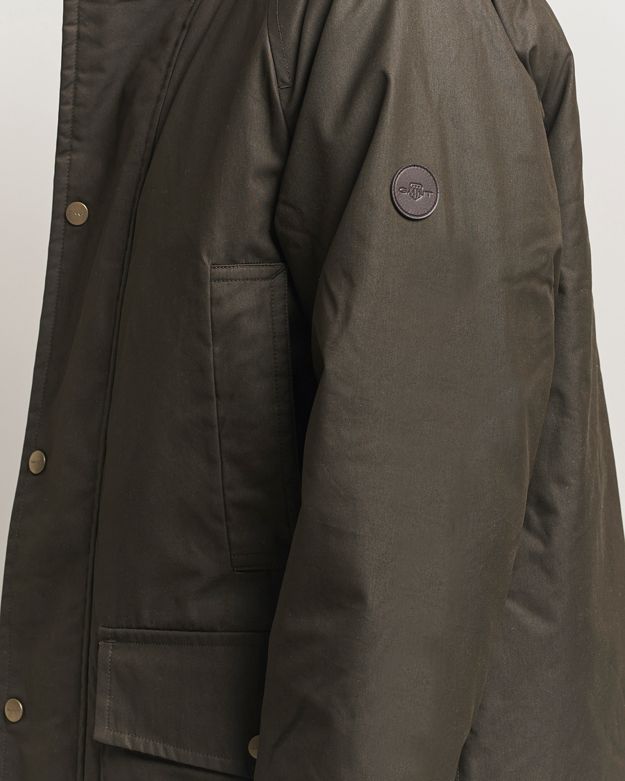 Herren | Jacken | GANT | Double Decker Waxed Jacket Dark Sage
