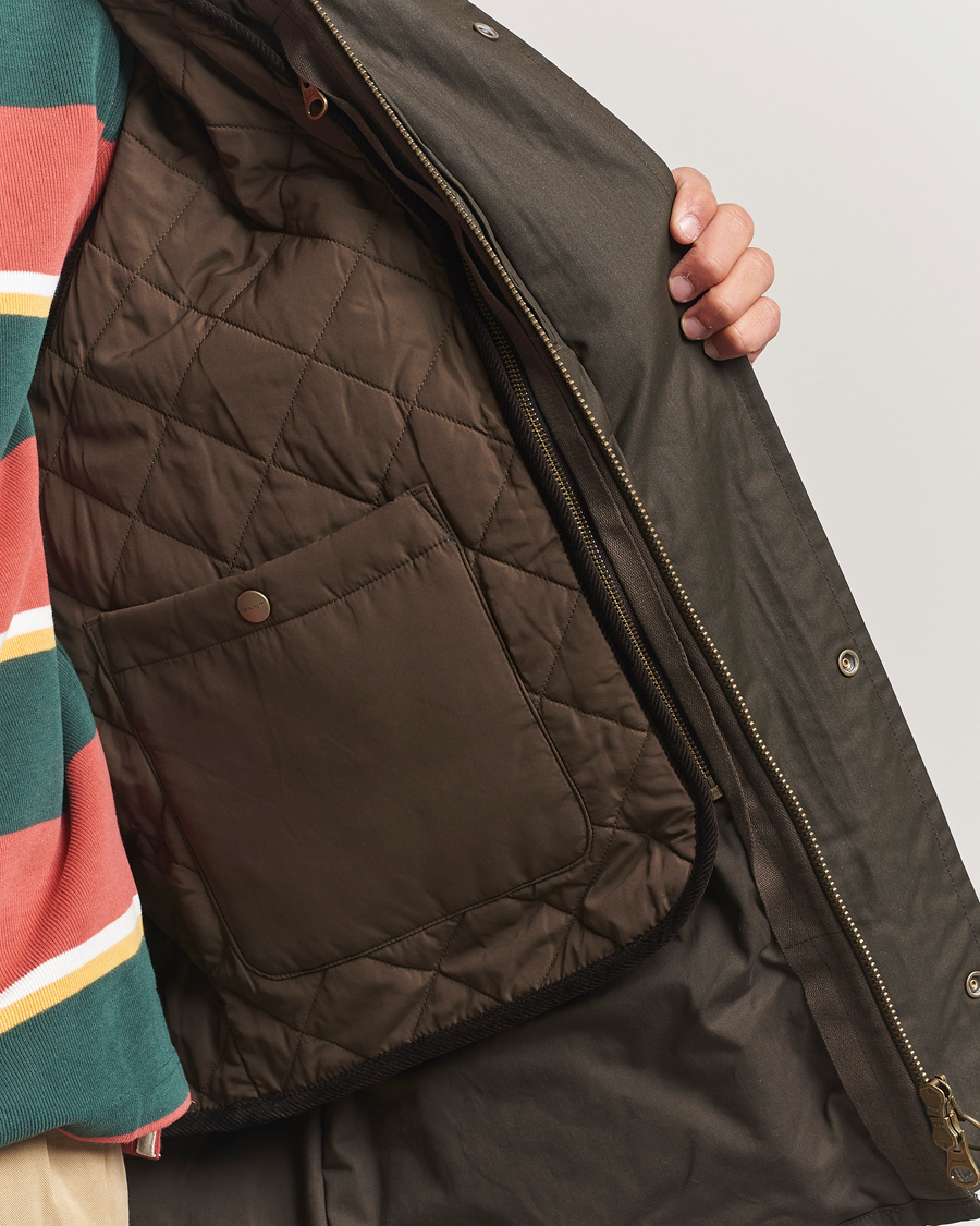 Herren | Jacken | GANT | Double Decker Waxed Jacket Dark Sage