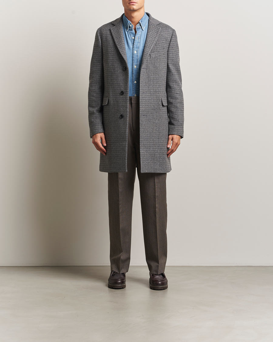 Herren | Jacken | Gant | Classic Wool Houndstooth Coat Black