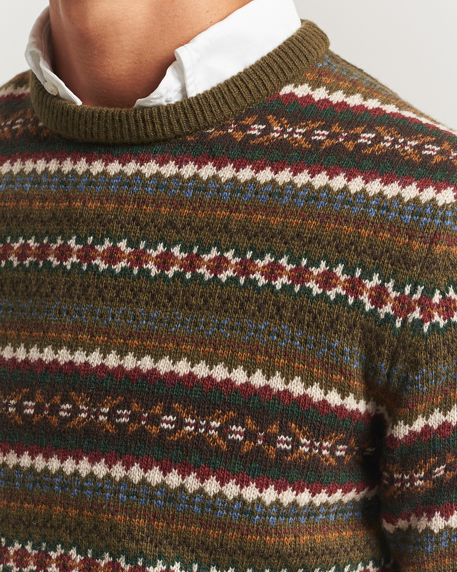 Herren | Pullover | Gant | Fair Isle Knitted Crew Neck Sweater Country Green