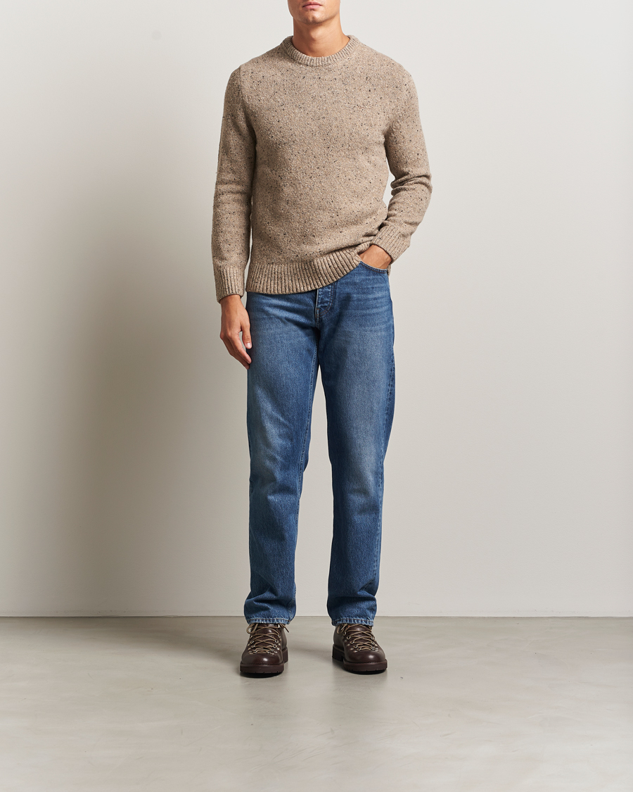 Herren | Pullover | GANT | Neps Wool Crew Neck Sand Melange