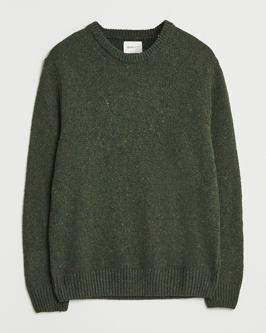 Herren | Pullover | GANT | Neps Wool Crew Neck Country Green
