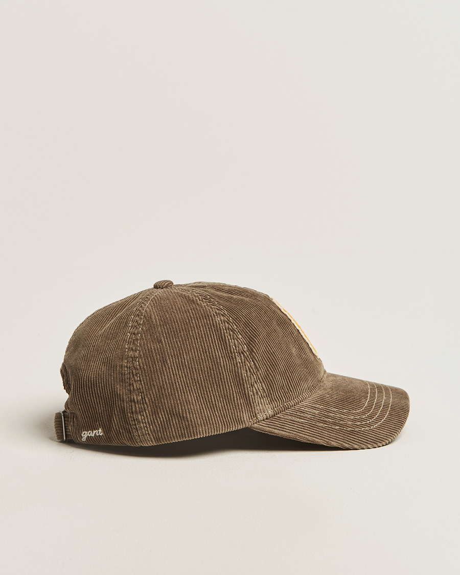 Herren | Hüte & Mützen | GANT | G Badge Corduroy Cap Taupe Beige