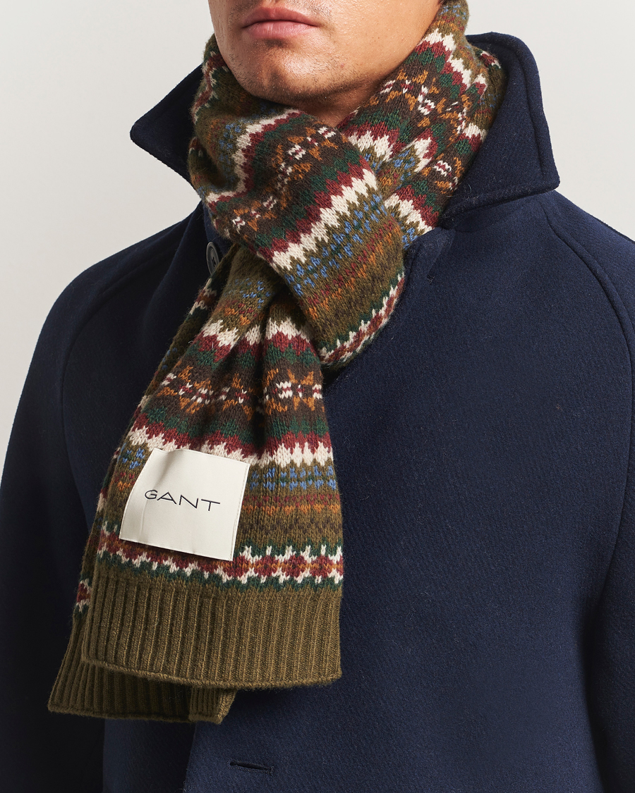 Herren | GANT Fair Isle Scarf Country Green | GANT | Fair Isle Scarf Country Green