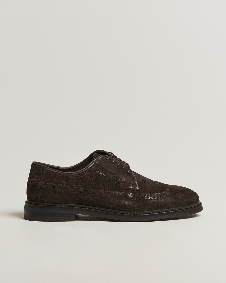 Herren | GANT Bidford Suede Brouges Dark Brown | GANT | Bidford Suede Brouges Dark Brown