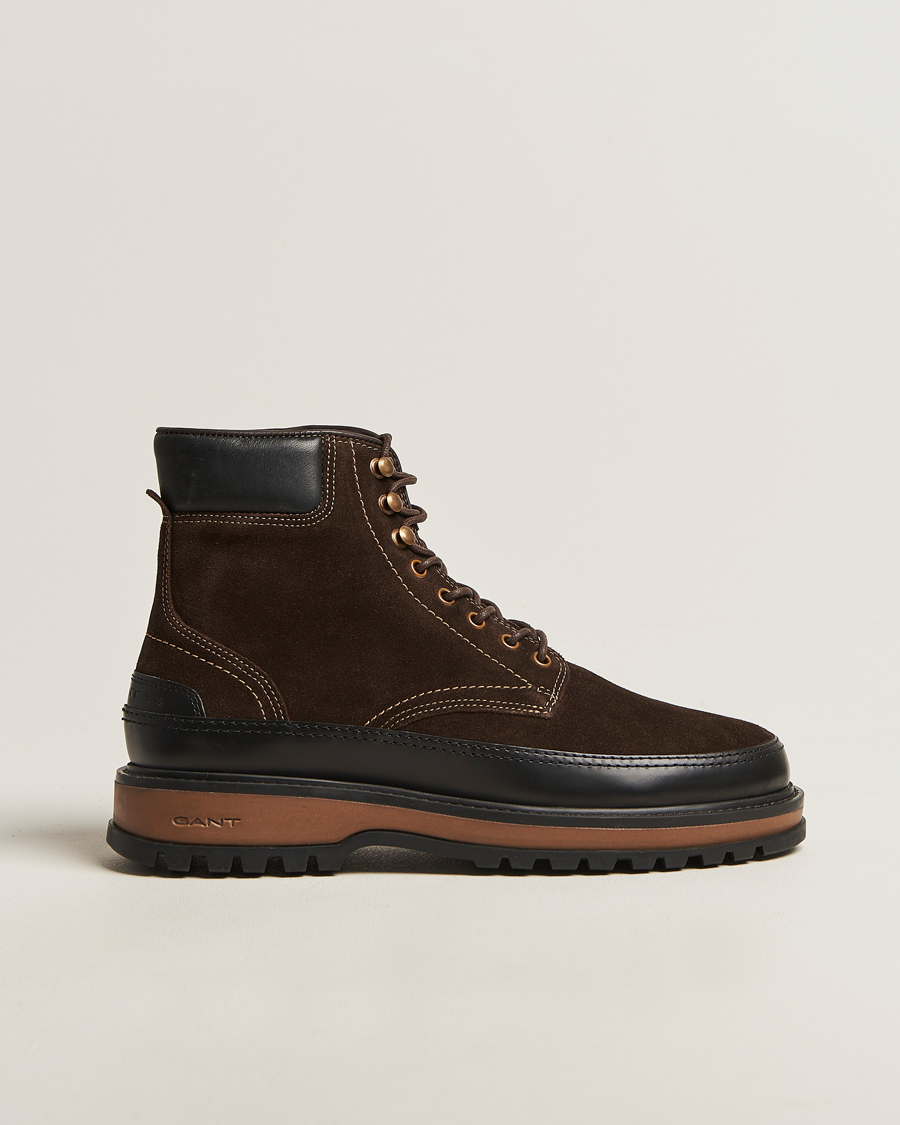 Herren | Boots | Gant | Clafton Felt Lined Suede Boot Dark Brown