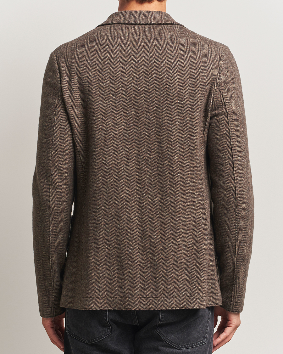 Herren | Sakkos | Harris Wharf London | Two Button Herringbone Blazer Brown