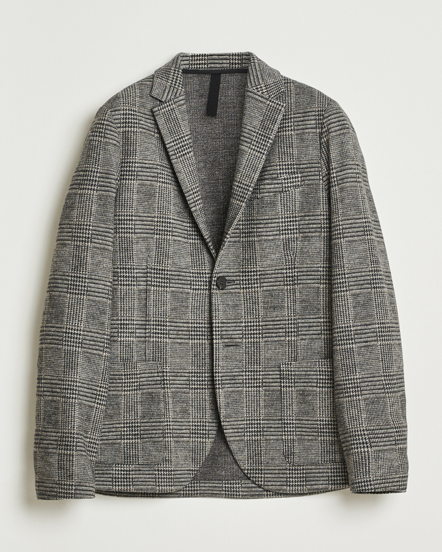 Herren | Sakkos | Harris Wharf London | Two Button Loro Piana Checked Wool Blazer Black/White