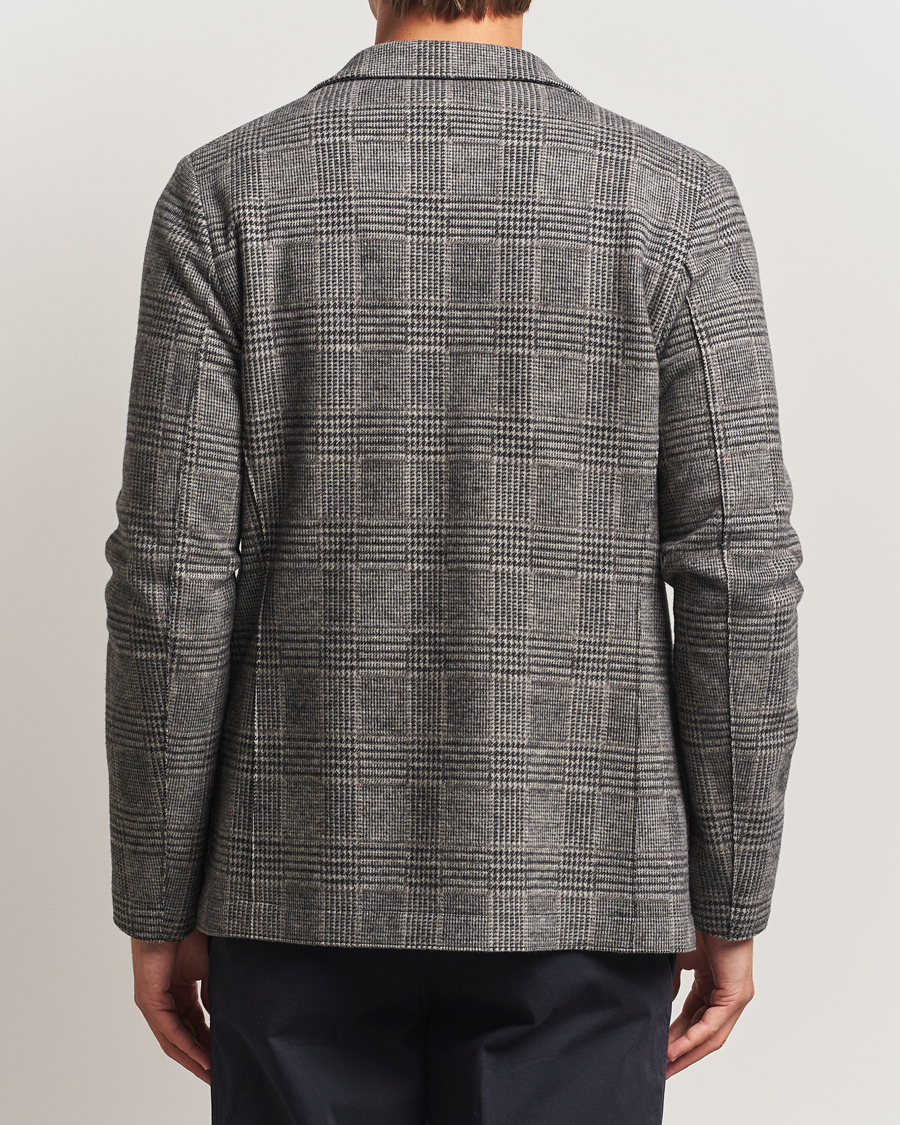 Herren | Sakkos | Harris Wharf London | Two Button Loro Piana Checked Wool Blazer Black/White