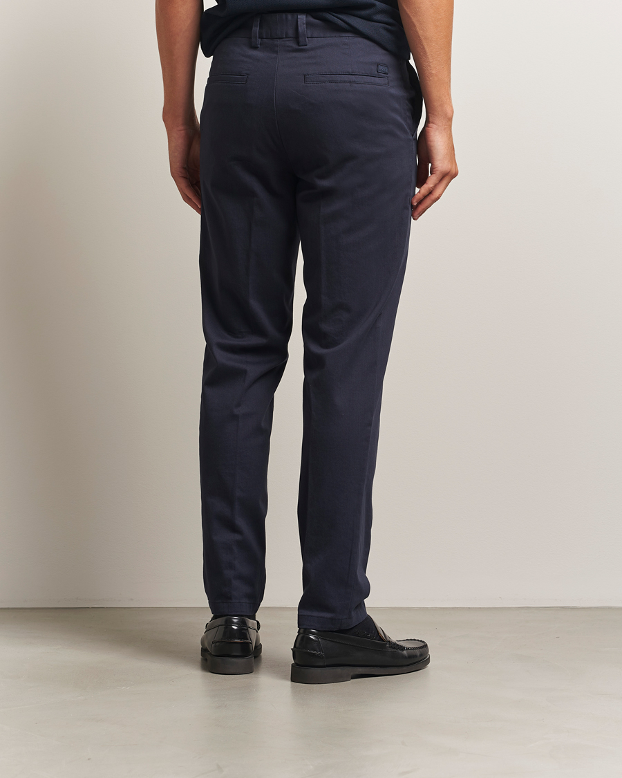 Herren | Hosen | BOSS BLACK | Kane Brushed Cotton Pleated Trousers Dark Blue
