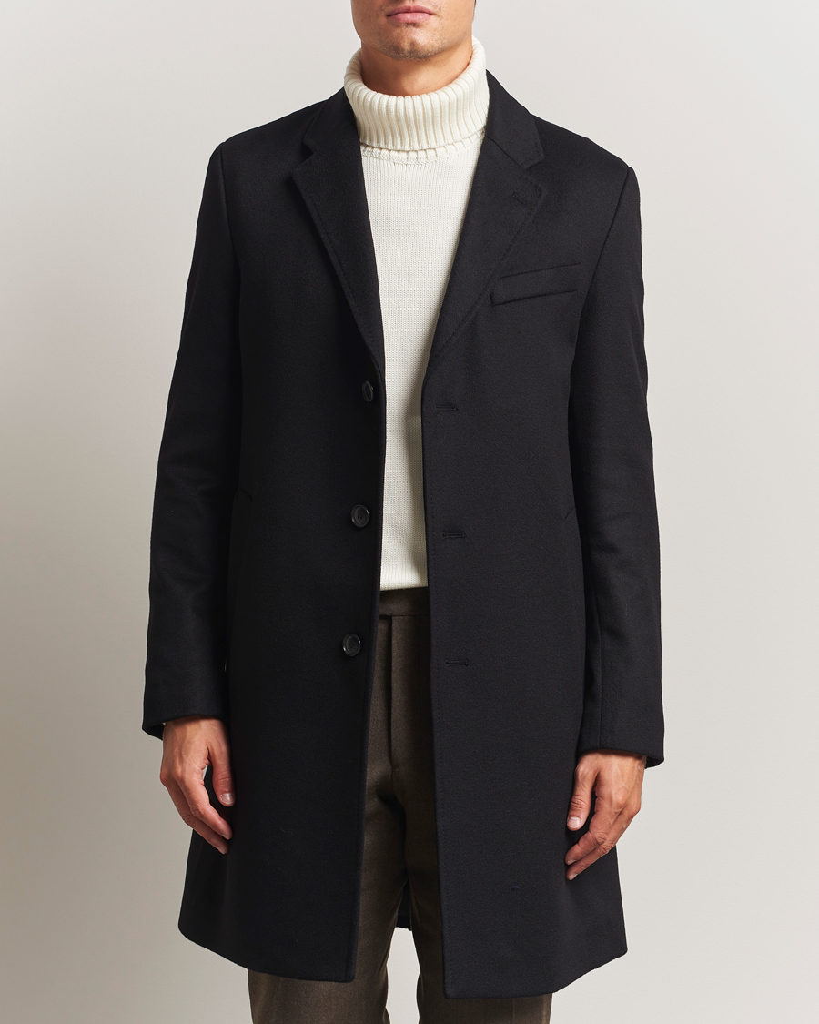 Herren | Jacken | BOSS BLACK | Hyde Wool Coat Black