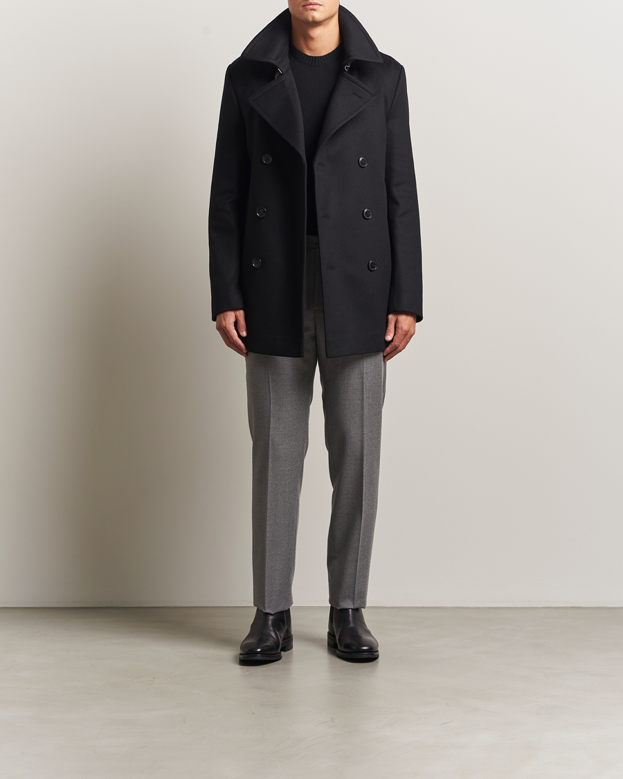 Herren | Jacken | BOSS BLACK | Hyde Wool Peacoat Black