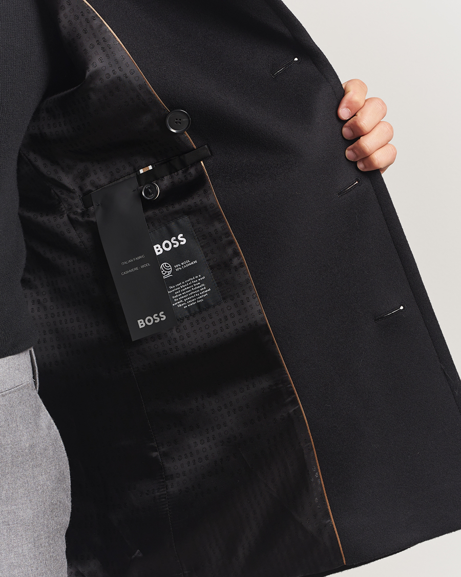 Herren | Jacken | BOSS BLACK | Hyde Wool Peacoat Black