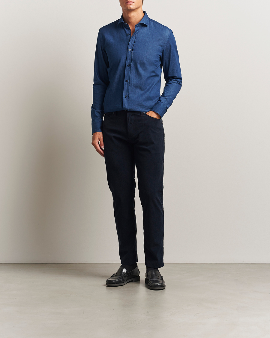 Herren | Hemden | BOSS BLACK | Hank Denim Shirt Navy