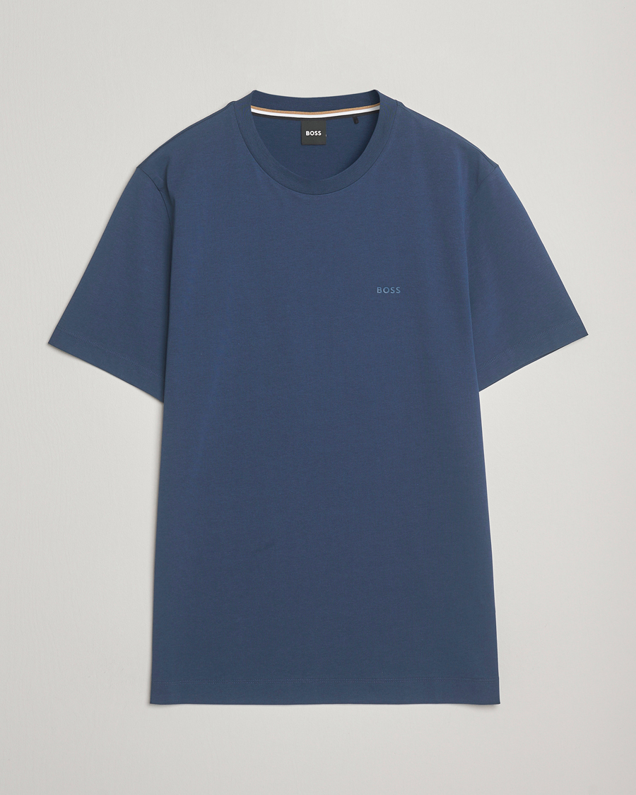 Herren | T-Shirts | BOSS BLACK | Thompson Crew Neck T-Shirt Open Blue