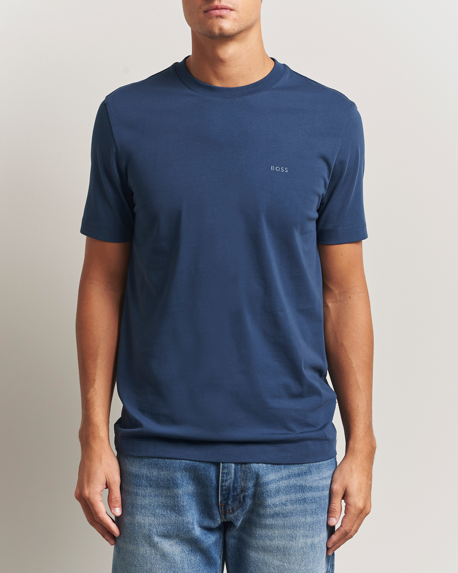 Herren | T-Shirts | BOSS BLACK | Thompson Crew Neck T-Shirt Open Blue
