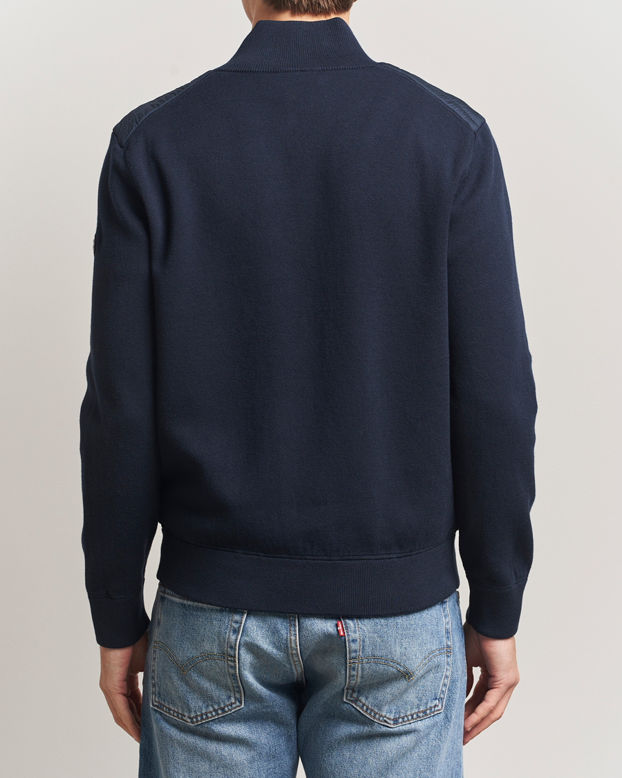 Herren | Pullover | BOSS BLACK | Hernest Hybrid Full Zip Dark Blue