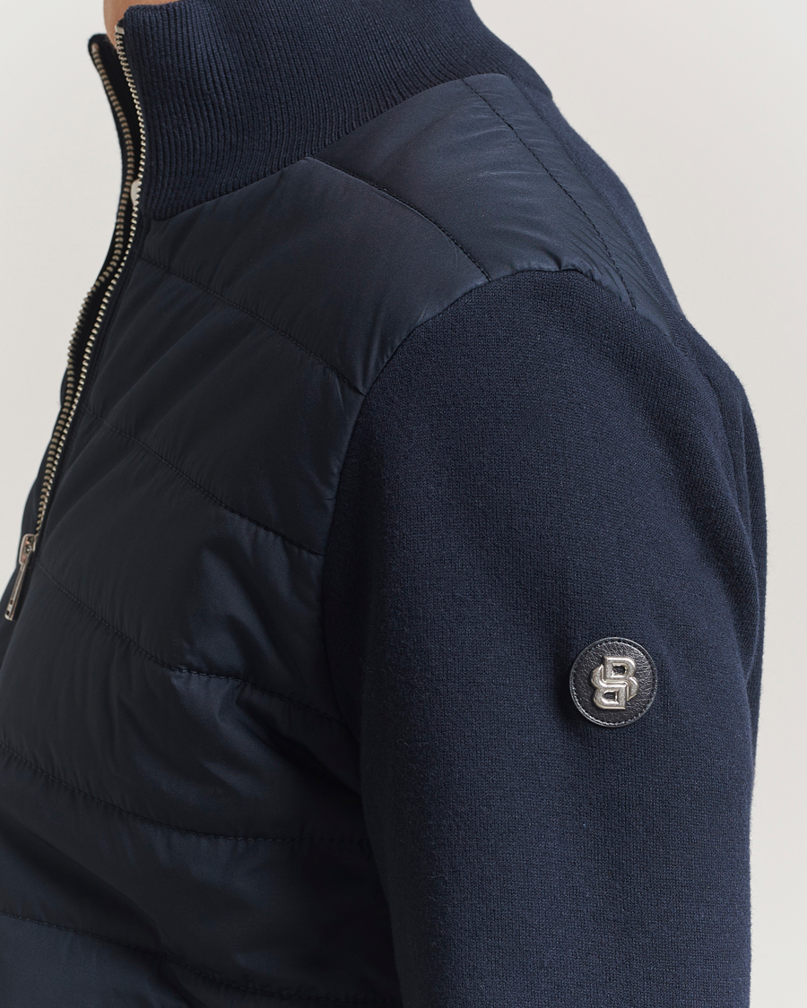 Herren | Jacken | BOSS BLACK | Hernest Hybrid Full Zip Dark Blue