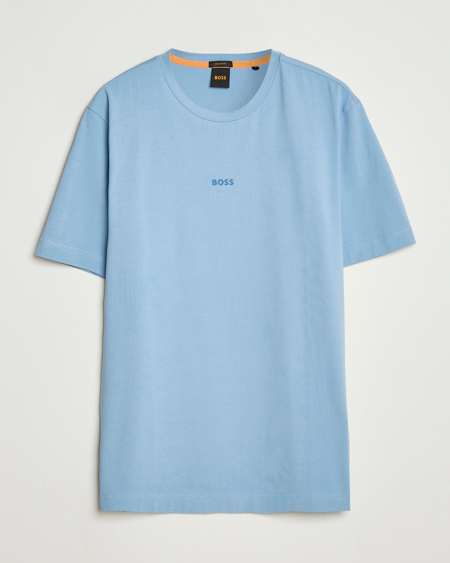 Herren | T-Shirts | BOSS ORANGE | Tchup Logo Crew Neck T-Shirt Light Blue