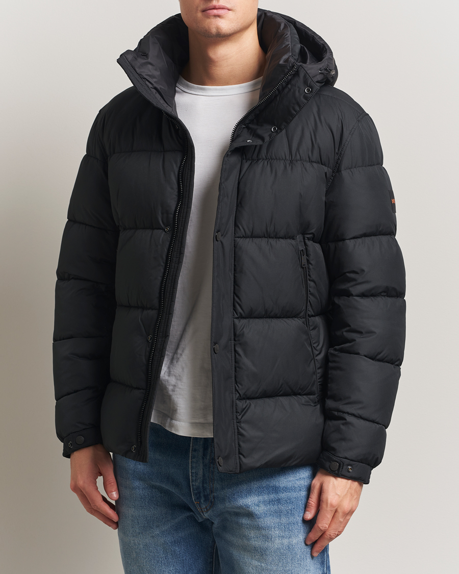 Herren | Jacken | BOSS ORANGE | Omaris Down Hooded Jacket Black