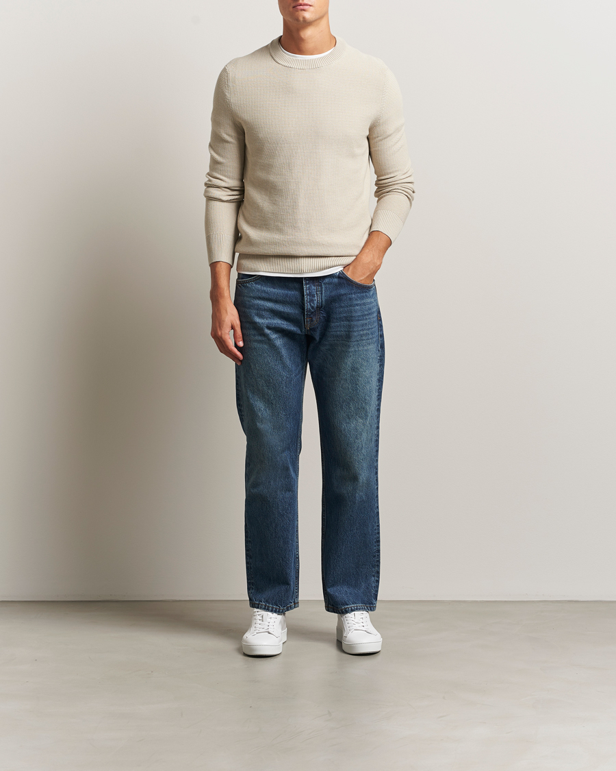 Herren | Pullover | BOSS ORANGE | Klapok Knitted Crew Neck Sweater Light Beige
