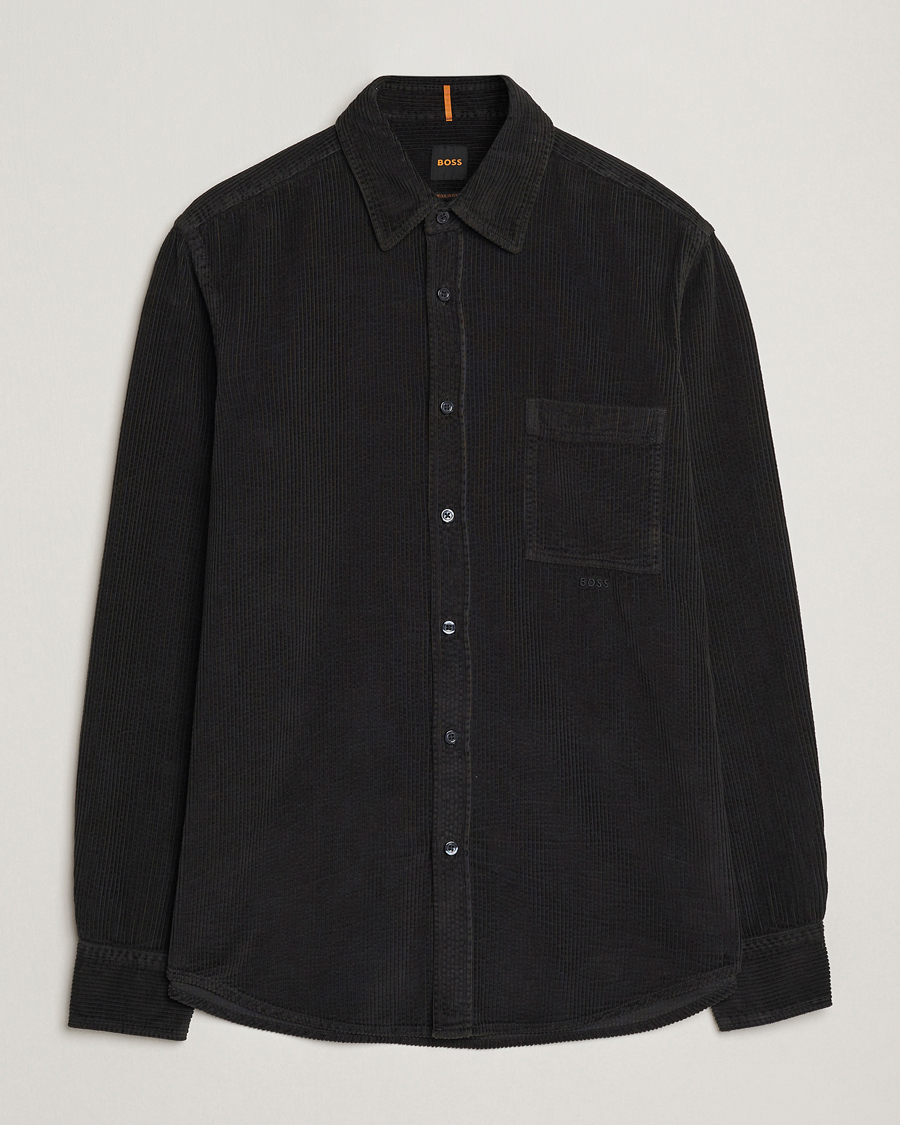 Herren | Hemden | BOSS ORANGE | Relegant Corduroy Shirt Black