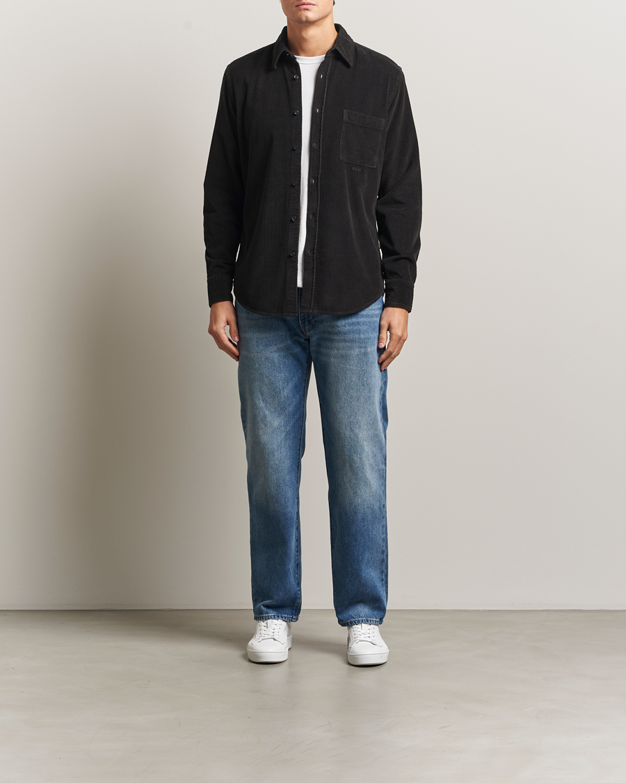 Herren | Hemden | BOSS ORANGE | Relegant Corduroy Shirt Black