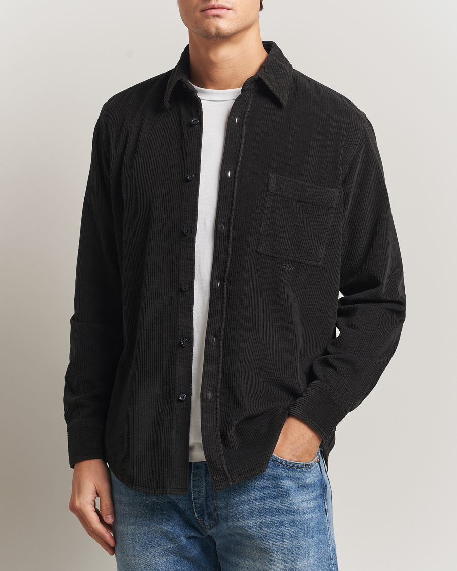 Herren | Hemden | BOSS ORANGE | Relegant Corduroy Shirt Black
