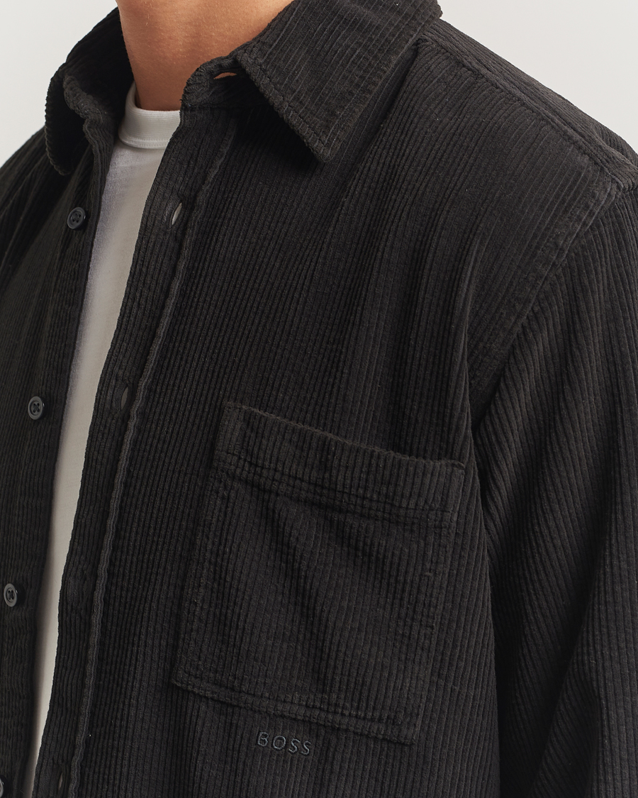 Herren | Hemden | BOSS ORANGE | Relegant Corduroy Shirt Black