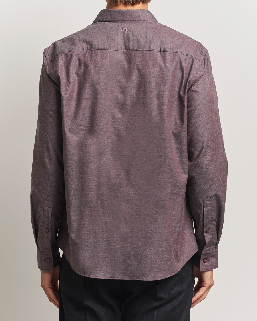 Herren | Hemden | J.Lindeberg | Slim Fit Light Flannel Shirt Huckleberry