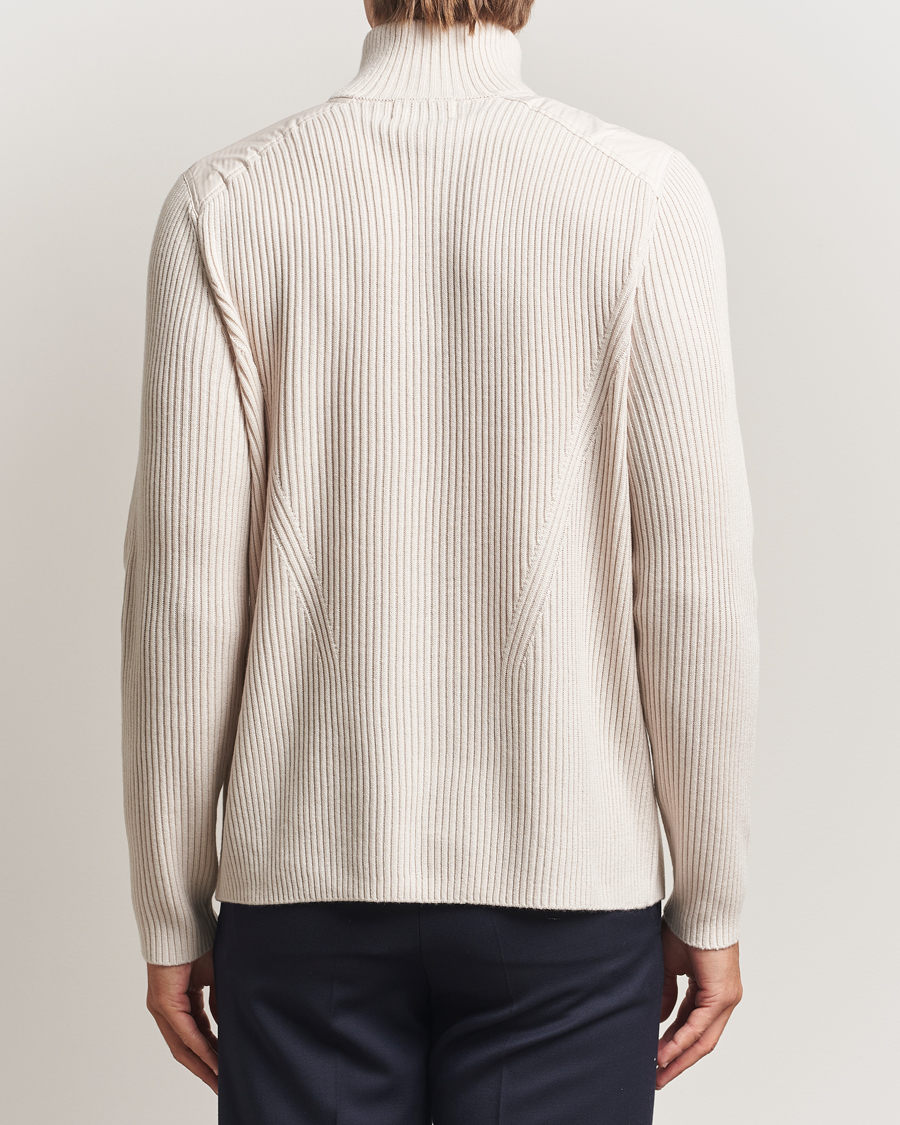 Herren | Pullover | J.Lindeberg | Martin Knitted Hybrid Half Zip Moonbeam