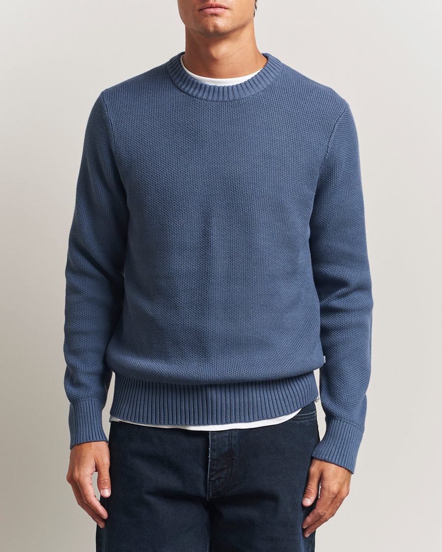 Herren | Pullover | J.Lindeberg | Oliver Structured Sweater Vintage Indigo