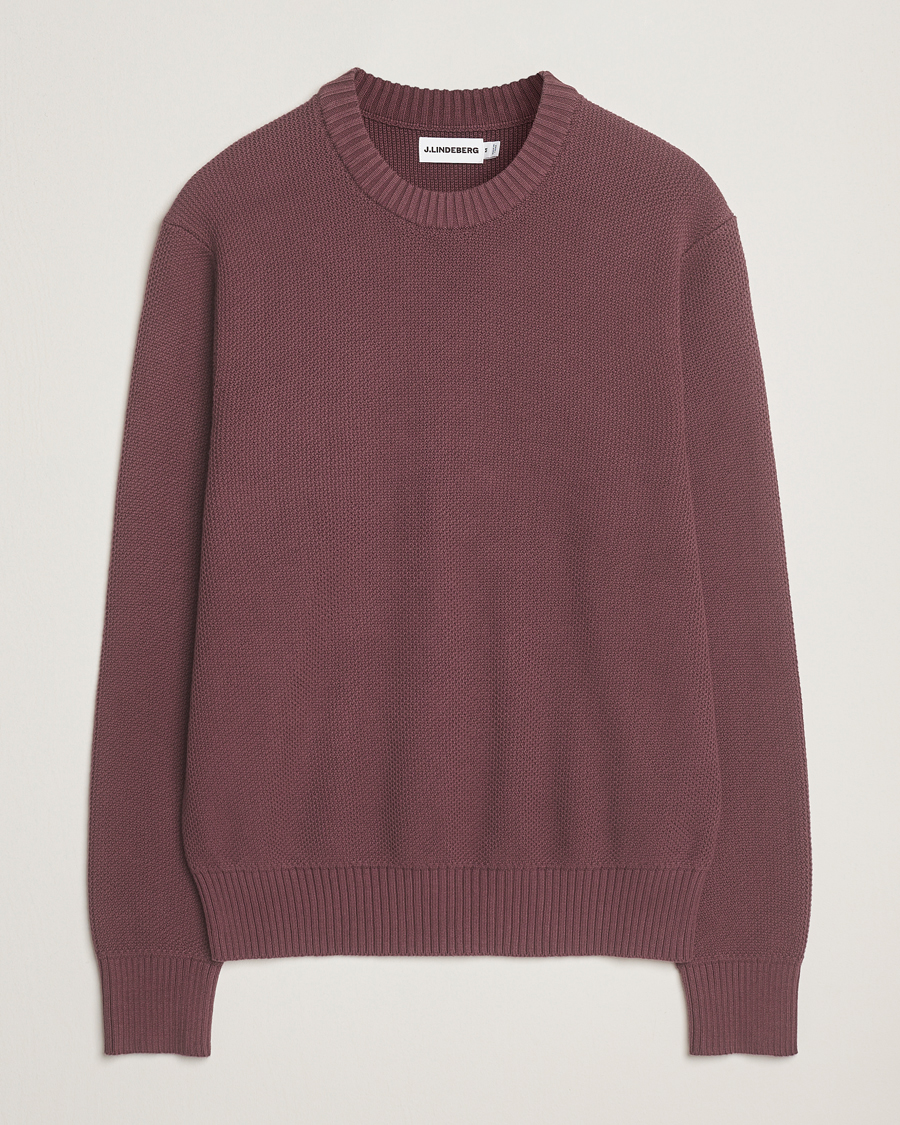 Herren | Pullover | J.Lindeberg | Oliver Structured Sweater Huckleberry